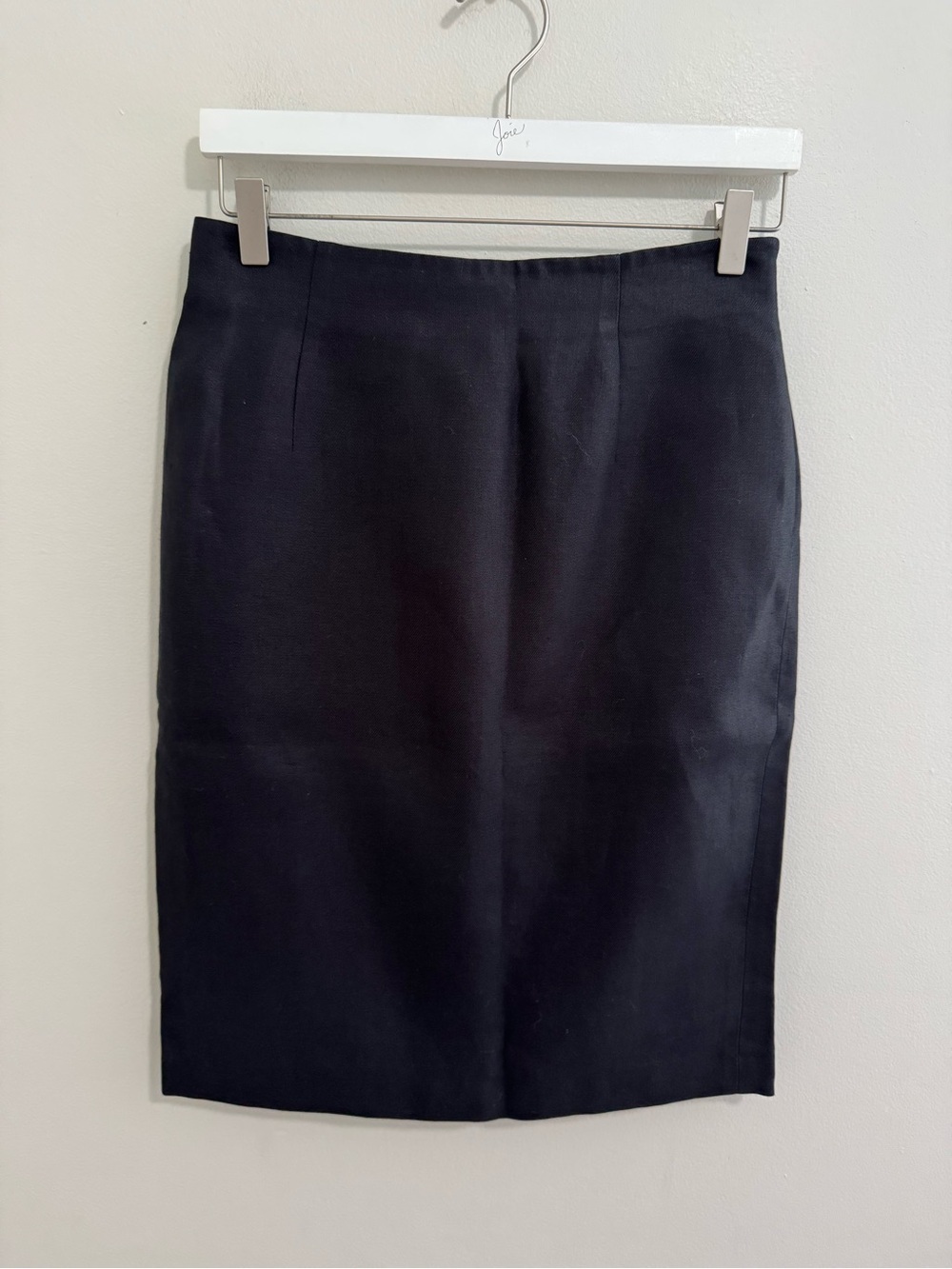 Lafayette 148 100% Linen Black Pencil Skirt